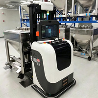 Robot Gudang Pintar 2000kg AGV Electric Stacker dengan Penanganan Pallet Otomatis untuk Gudang Distribusi Ritel