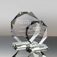 Trophée en cristal personnalisé HBL en gros, plaque de récompense en verre gravée pour cadeaux promotionnels et d'accueil