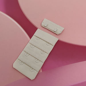 Cinta de nailon de buena calidad con 2 ganchos y 4 filas para sujetador, extensor de cierre de sujetador, cierre de sujetador cubierto, cierre de sujetador con gancho y ojo. - Product Image 1