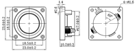 Micro-haut-parleur carré FCE 2323 8Ω 2W - pour appareil, panneau intelligent, sécurité, accès, interphone