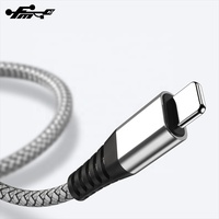 Kabel data desain transparan Usb C kabel pengisi daya Cepat 20W untuk iPhone
