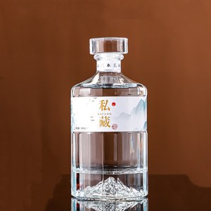 Bouteilles de <span class=keywords><strong>vin</strong></span> en verre côtelé vides avec bouchon pour boissons, brandy, vodka, spiritueux, alcool, <span class=keywords><strong>vin</strong></span> 500 ml 16 oz 500 ml, bouteilles de whisky - Product Image 1