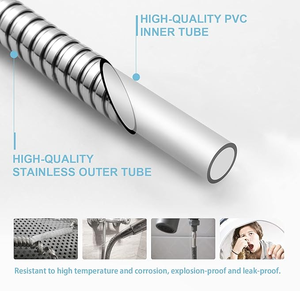 Nueva Manguera de Ducha Flexible de Acero Inoxidable con Recubrimiento Electrolítico, Moderna y Sanitaria - Product Image 5
