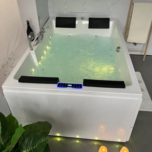 Icegalax Bañera rectangular de burbujas con masaje Bañera de hidromasaje con calentamiento por ozono - Product Image 4