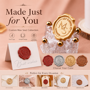 Etiquetas Adhesivas de Cera Impermeables con Diseño <span class=keywords><strong>Personalizado</strong></span>, Sellos Adhesivos 3D Premium con Forma Personalizada para Sellado de Sobres y Regalos Elegantes - Product Image 2