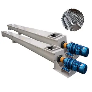 Stainless Steel Horizontal Screw Feeder Machine U type Stainless Powder Screw Conveyor Movable Feeder Equipment