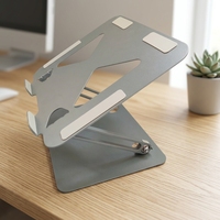 Support pour ordinateur portable pouvant être tourné à 360° °   Support de bureau et support pour tablette en alliage d'aluminium réglables pour une dissipation thermique optimale
