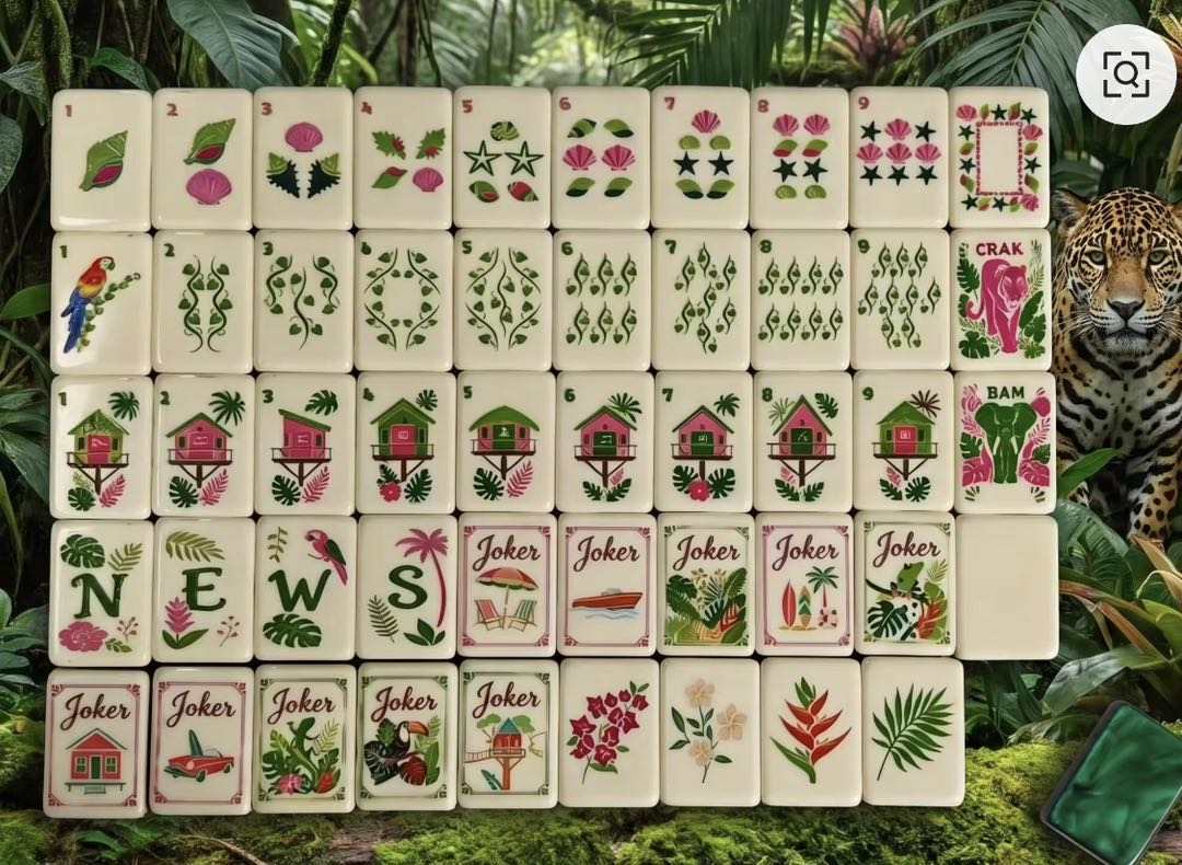 Mahjong doré vert