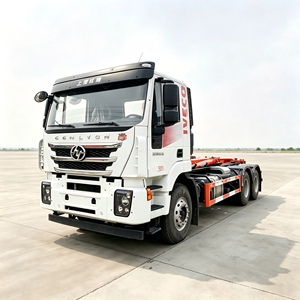 6*4 SAIC Hongyan Chassis Hook Lift Truck Hydraulic Hook lift Garbage Truck for Mobile Waste <b>Bin</b> Transportation - Product Image 5