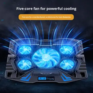 ตัวทำความเย็นหลัก K5พัดลมแล็ปท็อปแผ่นทำความเย็นฐานระบายความร้อนสำหรับเล่นเกมโลหะขาตั้งระบายความร้อนสต็อกคอมพิวเตอร์ - Product Image 2