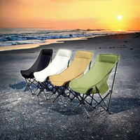 Chaise pliante moderne d'extérieur légère en aluminium à dossier haut pour camping, pique-nique, plage, croquis, pêche, mobilier d'extérieur portable