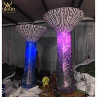 Colonnes gonflables LED pour décoration d'expositions urbaines, colonnes gonflables en forme d'arbre pour présentation