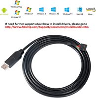 Cable JS TTL-232R-3V3 USB 3.3V TTL RS232 UART Conversor Serial 1.8M Cable de PVC Trenzado de Cobre Estañado para Computadora