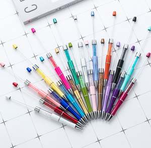 Bolígrafo de tubo de aire con cuentas DIY al por mayor, nuevo bolígrafo de cuentas hecho a mano, bolígrafo de tubo de aire de plástico con cuentas, regalos - Product Image 3