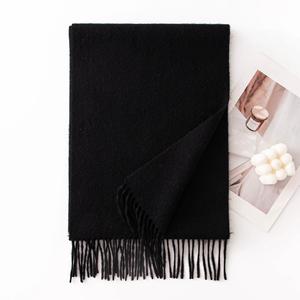 Solid Color 100% Pure <b>Wool</b> Scarf With Tassel Luxury Soft Warm Winter <b>Wool</b> Shawl <b>Wrap</b> Cashmere Muffler For Women Men Daily Wear - Product Image 6
