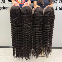 Perruque bouclée Deep Wave de luxe en cheveux bruts birmans alignés, avec dentelle frontale HD 13x6, couleur gingembre bordeaux, sans colle