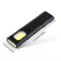 Senter Mini COB EDC, Lampu Kerja Magnetik Kecerahan Tinggi, Senter Isi Ulang dengan Klip Pena untuk Perbaikan Bengkel Sehari-hari