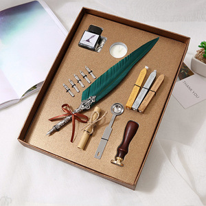 Pluma de Caligrafía con Pluma de Ave, Juego de Plumas con Logotipo Personalizado - Product Image 4