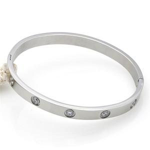 Men ngôi sao năm cánh trái tim Bangles 18 K mạ vàng thép không gỉ Ful đá <span class=keywords><strong>Bangle</strong></span> Vòng đeo tay cho phụ nữ đồ trang sức thời trang - Product Image 4