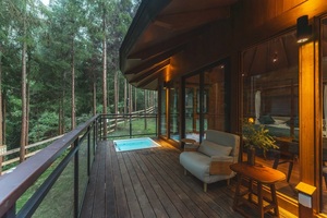 Maison en bois modulaire préfabriquée, chalet en rondins avec terrasse et piscine, maison de luxe en bois, lodge, mini-resort, séjour, bungalow - Product Image 5