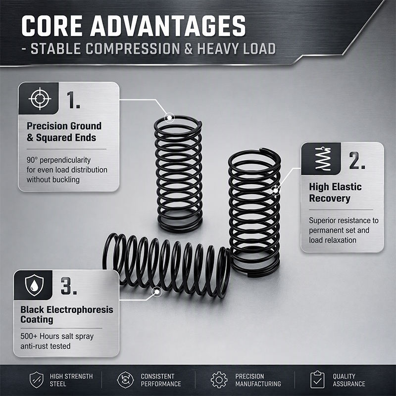 Custom Black Oxide Carbon Steel Compression Coil Spring OEM ODM ...