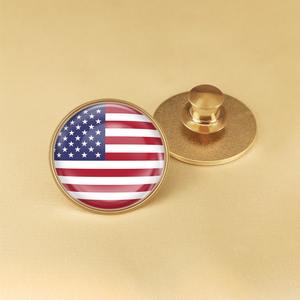 Maßgefertigte Vergoldete Amerikanische Flagge Anstecknadel Weiche Emaille Hochwertige Metall-Abzeichen Werbeartikel Geschäftsgeschenk Großhandel Pins - Product Image 3