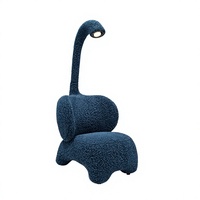 Fauteuil d'appoint en tissu en forme de girafe de dessin animé amusant, fauteuil de loisirs individuel en peluche bouclée pour salon, chambre, appartement, usage domestique