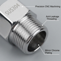 Adaptateur de Robinet Personnalisé Marque BRN en Acier Inoxydable SUS304, Connecteur Usiné CNC de Précision, Type Aérateur de Robinet d'Eau pour Cuisine