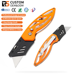 Couteau utilitaire pliant OEM à lame en acier SK5 à changement rapide, manche en aluminium, pour la découpe sécurisée et le bricolage - Product Image 1
