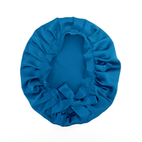 Bonnet de cheveux à couche unique 100% 16mm soins des cheveux en soie de mûrier bande élastique réglable grand bonnet de nuit en soie pour les femmes