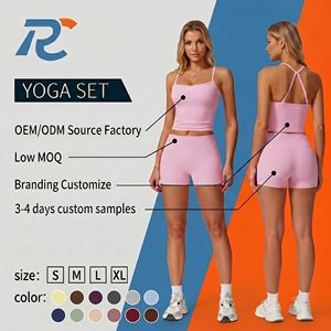 Sportswear Women's Ropa Deportiva Mujer Women's Clothing 2 Piece High Elastic Gym Activewear OEM Custom Logo