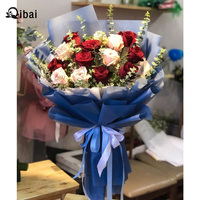 Qibai hot Neue Blume einfarbig Luxus Blumen Geschenk papier Florist Paket wasserdichtes Geschenk papier für Party Valentinstag