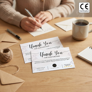 Tarjeta de Agradecimiento Personalizada para Pequeñas Empresas, Inserto para Pedidos, Tarjetas de Agradecimiento con Logotipo Personalizado, Papel de Primera Calidad, Entrega Rápida, Venta al por Mayor - Product Image 2