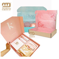Vente en gros maquillage cosmétique cadeau de noël ondulé expédition de vêtements Tuck Top PR papier boîte postale emballage