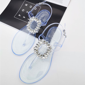 2021 New Women Cross Border <strong>Flip</strong> <strong>Flops</strong> Jelly Flat Beach Sandals and slippers - Product Image 5