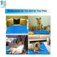 Tapis rafraîchissant portable pour animaux de compagnie – Idéal pour les voyages, le camping, les sièges de voiture, la plage, les pique-niques et les activités de plein air – Coussin de refroidissement pour chiens et chats – Soulagement de la chaleur estivale