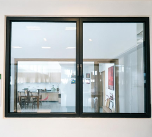 หน้าต่างบานเลื่อนอลูมิเนียมอัลลอยด์แบบรวมรุ่น GREATMEN  ขอบบางพิเศษ  พร้อมฉนวนกันความร้อน กระจกสองชั้น ป้องกันพายุเฮอริเคน ประหยัดพ<span class=keywords><strong>ลัง</strong></span>งาน - Product Image 4