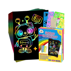 New <span class=keywords><strong>Scratch</strong></span> Lưu Ý Pads Nghệ Thuật Máy Tính Xách Tay Cầu Vồng <span class=keywords><strong>Scratch</strong></span> Giấy 4 Vẽ Giấy Nến Cho Trẻ Em Nghệ Thuật Và Thủ Công Mỹ Nghệ Hoàn Hảo Du Lịch Hoạt Động - Product Image 1