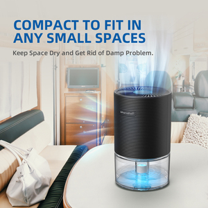 Mini <span class=keywords><strong>déshumidificateur</strong></span> électrique portable pour la maison et la voiture, réservoir <span class=keywords><strong>d</strong></span>'eau de 700 ml, technologie de condensation semi-conductrice, rechargeable, écran LED - Product Image 3