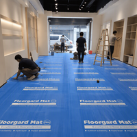 Film de protection de tapis imperméable en rouleau EVA OPP pour entrepreneurs, rouleau auto-adhésif pour travaux de peinture et de rénovation