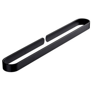 Toallero y Porta Pantuflas de Pared Estilo Nórdico, Solución de Almacenamiento para Baño de Aluminio Espacial, Sin Necesidad de Perforación, Negro y Blanco - Product Image 2