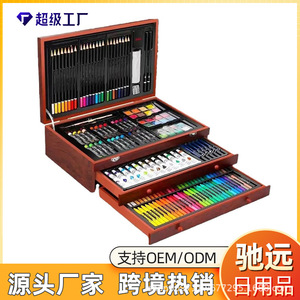 Juego de Arte Deluxe Wow de 192 Piezas, Caja de Madera, Acrílicos, Acuarelas, Materiales para Dibujar, Kit de Regalo para Artistas - Product Image 4
