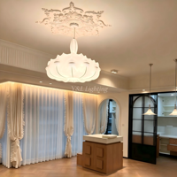 Lampe suspendue en forme de fleur à pétales multicouches, lampe suspendue artistique florale pour salle à manger, chambre à coucher, salon, décoration de la maison