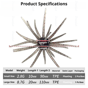 <span class=keywords><strong>Esca</strong></span> Morbida Galleggiante a Forma di Riccio Marino DreamSail in TPE <span class=keywords><strong>per</strong></span> la Pesca al Bass |   <span class=keywords><strong>Esca</strong></span> Artificiale da Pesca 2.8g/8.7g - Product Image 4