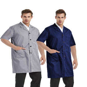 Batas de laboratorio de manga corta de algodón personalizables, uniformes de hospital de tamaño XL reutilizables cómodos, colores personalizados para médicos, enfermeras, OEM - Product Image 5