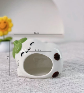 Abri en céramique pour hamster, style aubergine, maison rafraîchissante en céramique, abri de refroidissement mignon pour petits animaux, vente en gros - Product Image 3