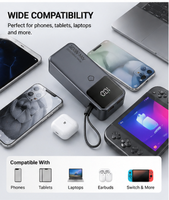 Nouvelle arrivée Lezet PD 100W Rechargeable 20000mAh 73Wh NMC Batterie Power Station Power Bank avec écran numérique Portable PC+ABS
