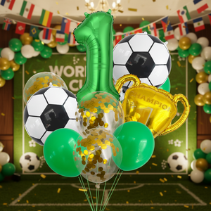 Set <span class=keywords><strong>de</strong></span> <span class=keywords><strong>Globos</strong></span> <span class=keywords><strong>de</strong></span> Fútbol con Globo <span class=keywords><strong>de</strong></span> Número <span class=keywords><strong>de</strong></span> 32 Pulgadas para Decoraciones <span class=keywords><strong>de</strong></span> Celebración <span class=keywords><strong>de</strong></span> Cumpleaños - Product Image 1