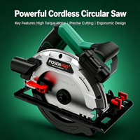 Scie circulaire électrique industrielle 1200W 185mm 7-1/4 pouces pour la coupe du bois
