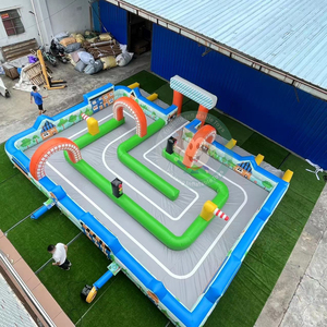 Pista de carreras inflable Carrera de obstáculos hinchable para carreras al aire libre para niños Pista inflable de ritmo rápido Diversión para fiestas - Product Image 1
